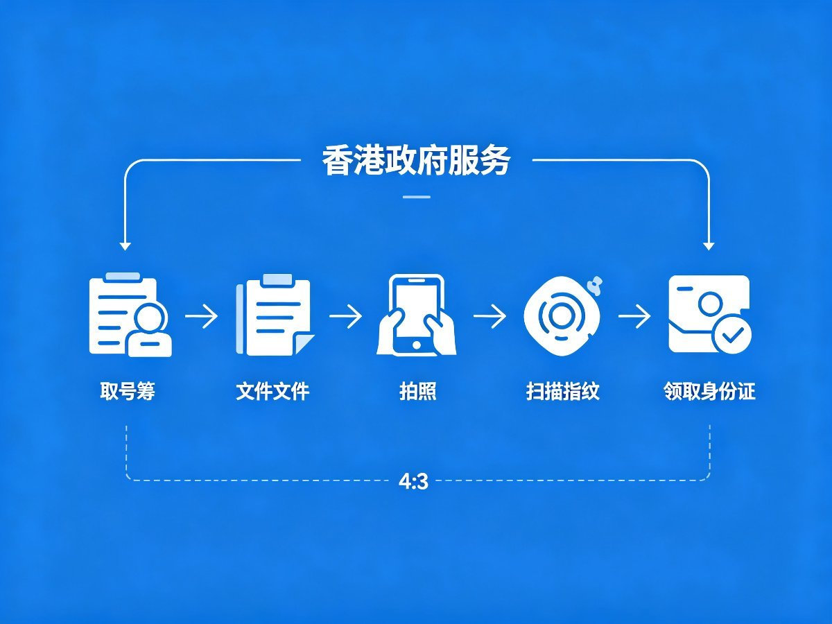 香港身份证办理流程示意图