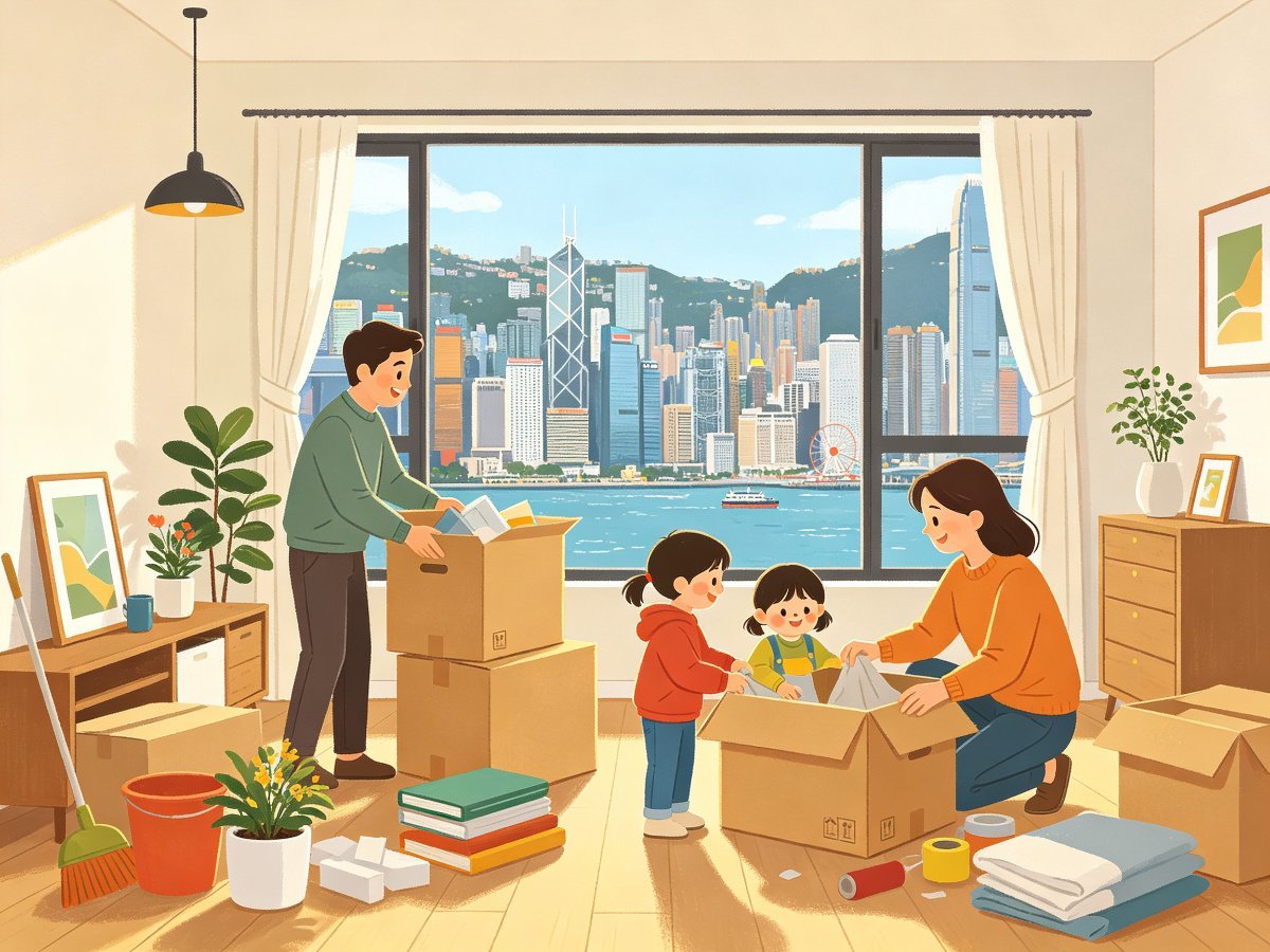 香港家庭搬进新居