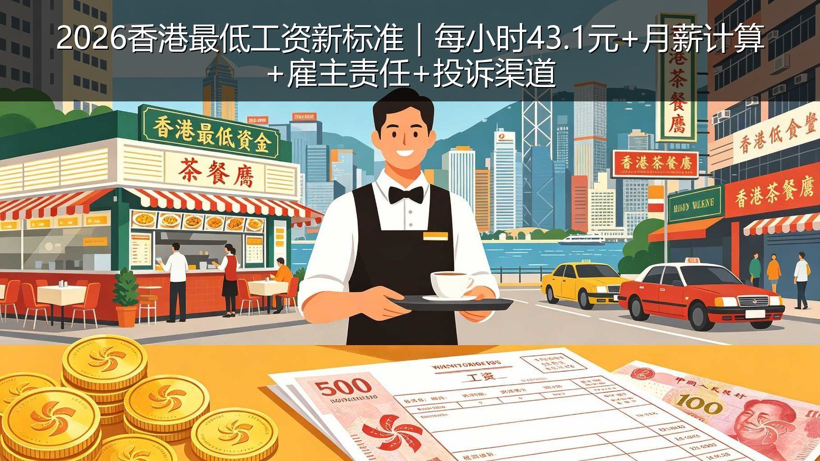 2026香港最低工资新标准｜每小时43.1元+月薪计算+雇主责任+投诉渠道