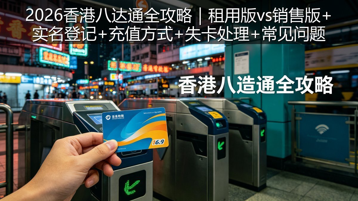 2026香港八达通全攻略｜租用版vs销售版+实名登记+充值方式+失卡处理+常见问题