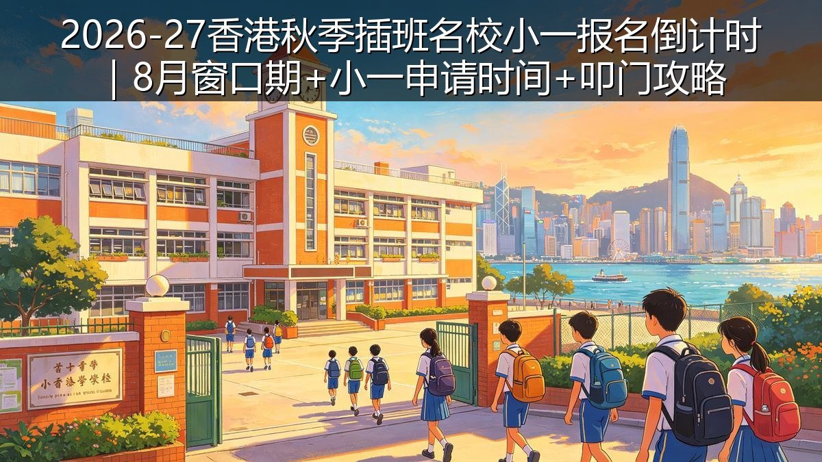2026-27香港秋季插班&名校小一报名倒计时｜8月窗口期+小一申请时间+叩门攻略
