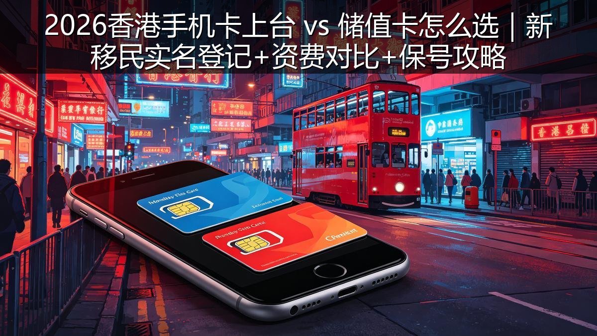 2026香港手机卡上台 vs 储值卡怎么选｜新移民实名登记+资费对比+保号攻略