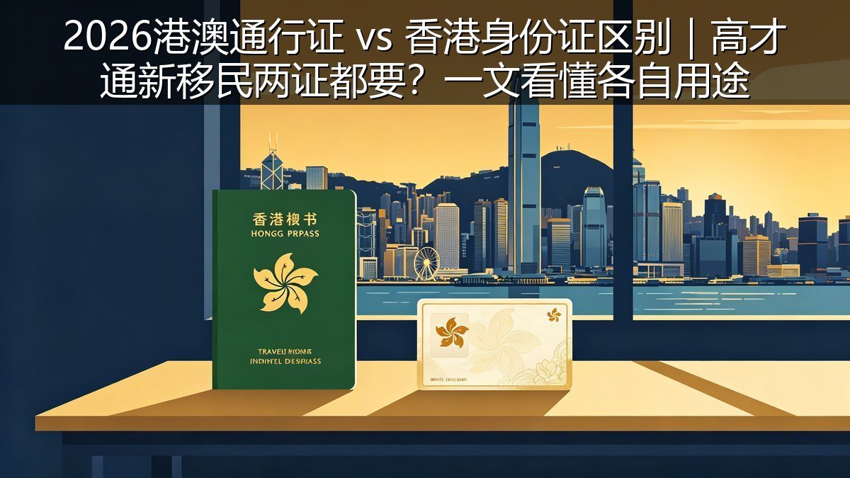2026港澳通行证 vs 香港身份证区别｜高才通新移民两证都要？一文看懂各自用途