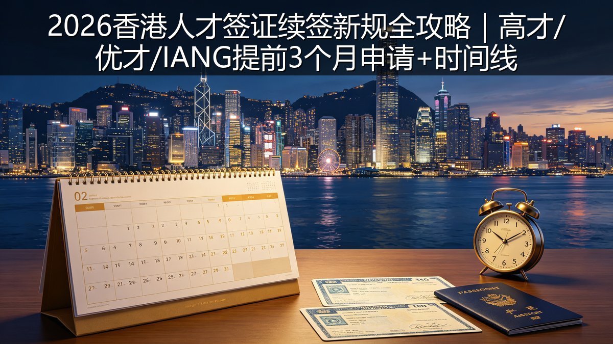2026香港人才签证续签新规全攻略｜高才/优才/IANG提前3个月申请+时间线