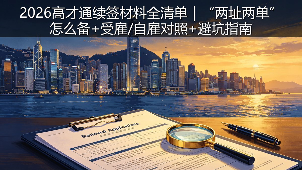 2026高才通续签材料全清单｜“两址两单”怎么备+受雇/自雇对照+避坑指南