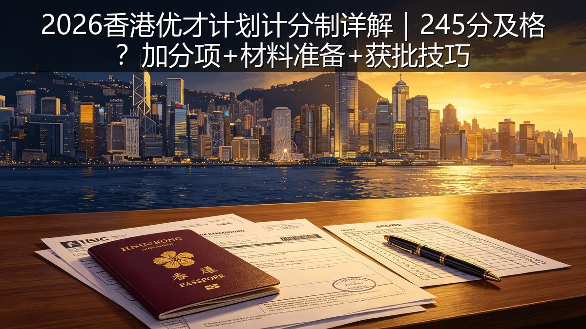 2026香港优才计划计分制详解｜245分及格？加分项+材料准备+获批技巧