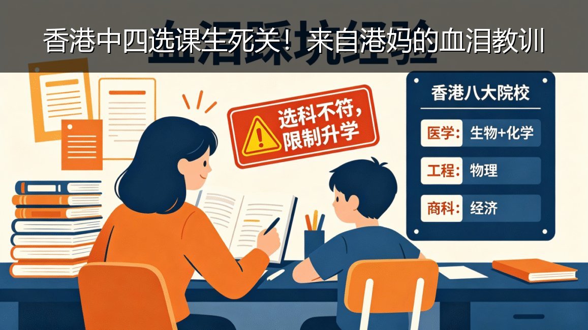 香港中四选课生死关！来自港妈的血泪教训