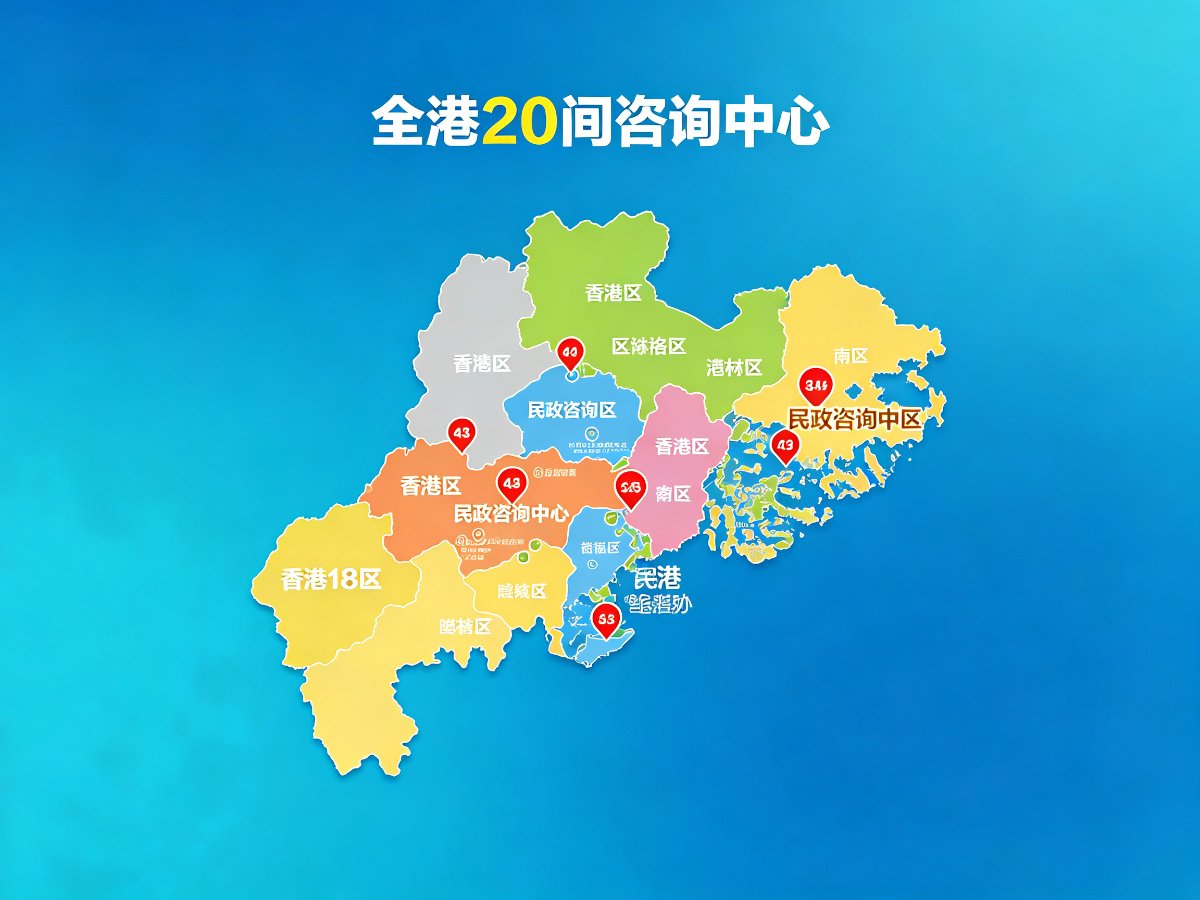 全港20间民政咨询中心地图