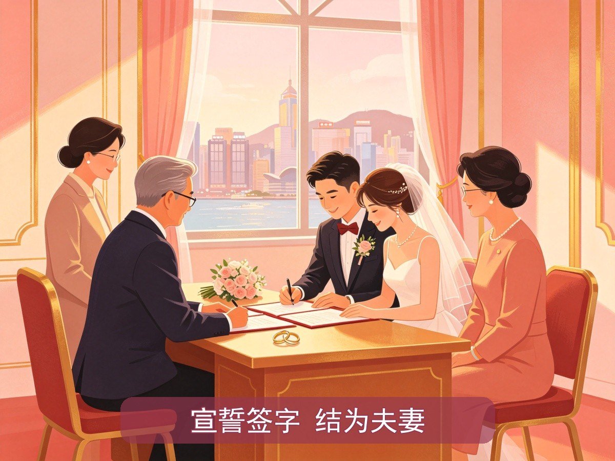 婚姻登记处宣誓签字仪式