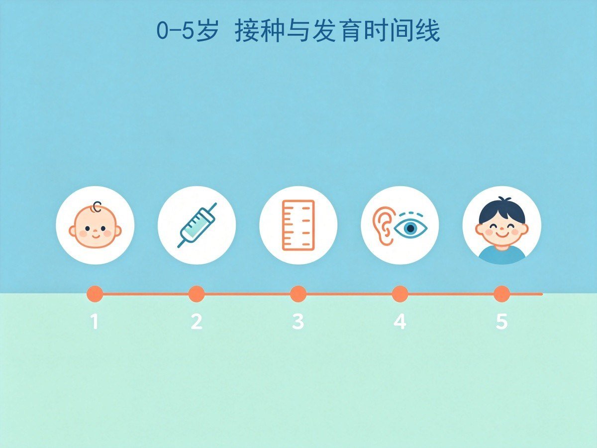 0-5岁接种与发育时间线