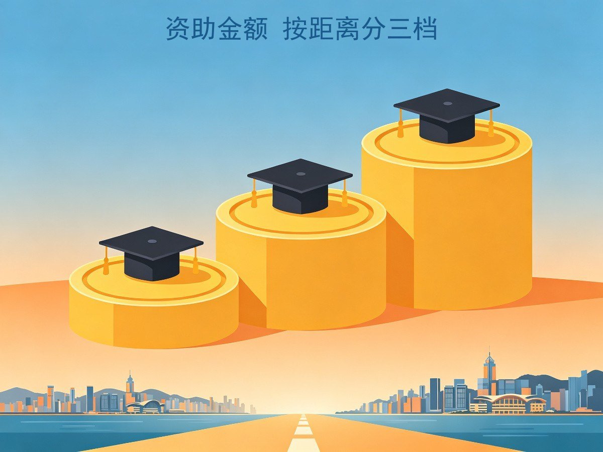 资助金额按距离分三档