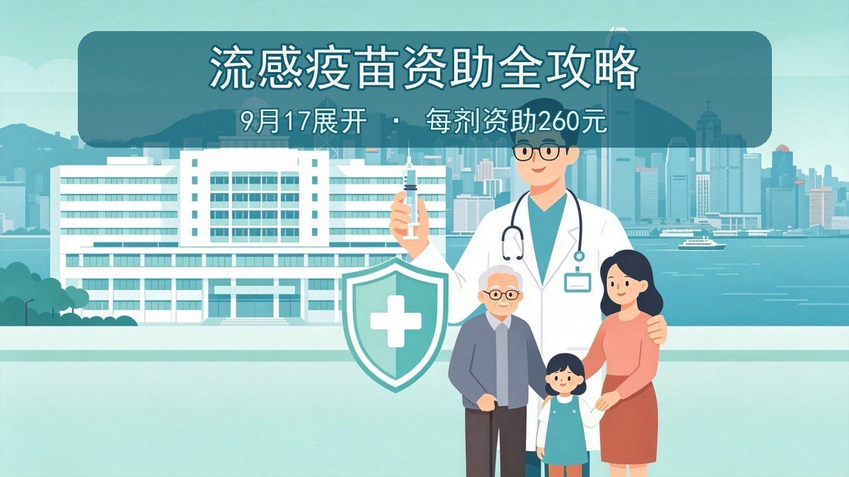 2026香港流感疫苗资助全攻略｜9月17展开+每剂资助260+免费合资格人群+接种预约