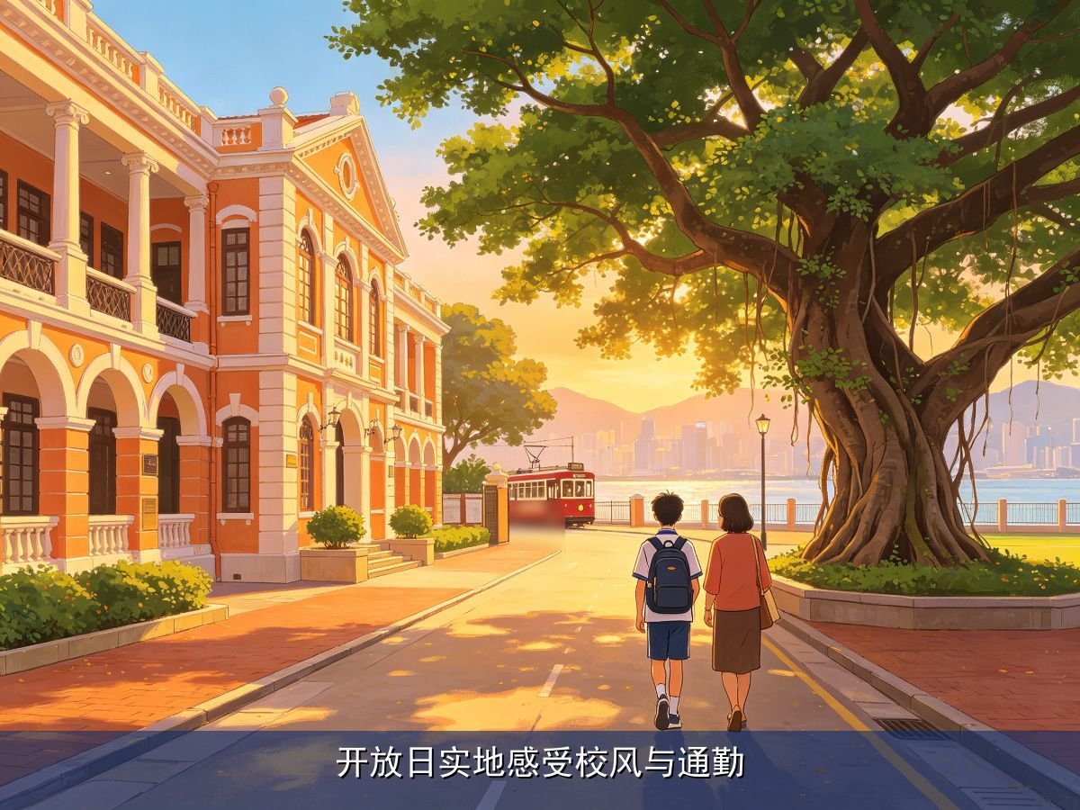 家长带孩子参加中学开放日看校风与通勤