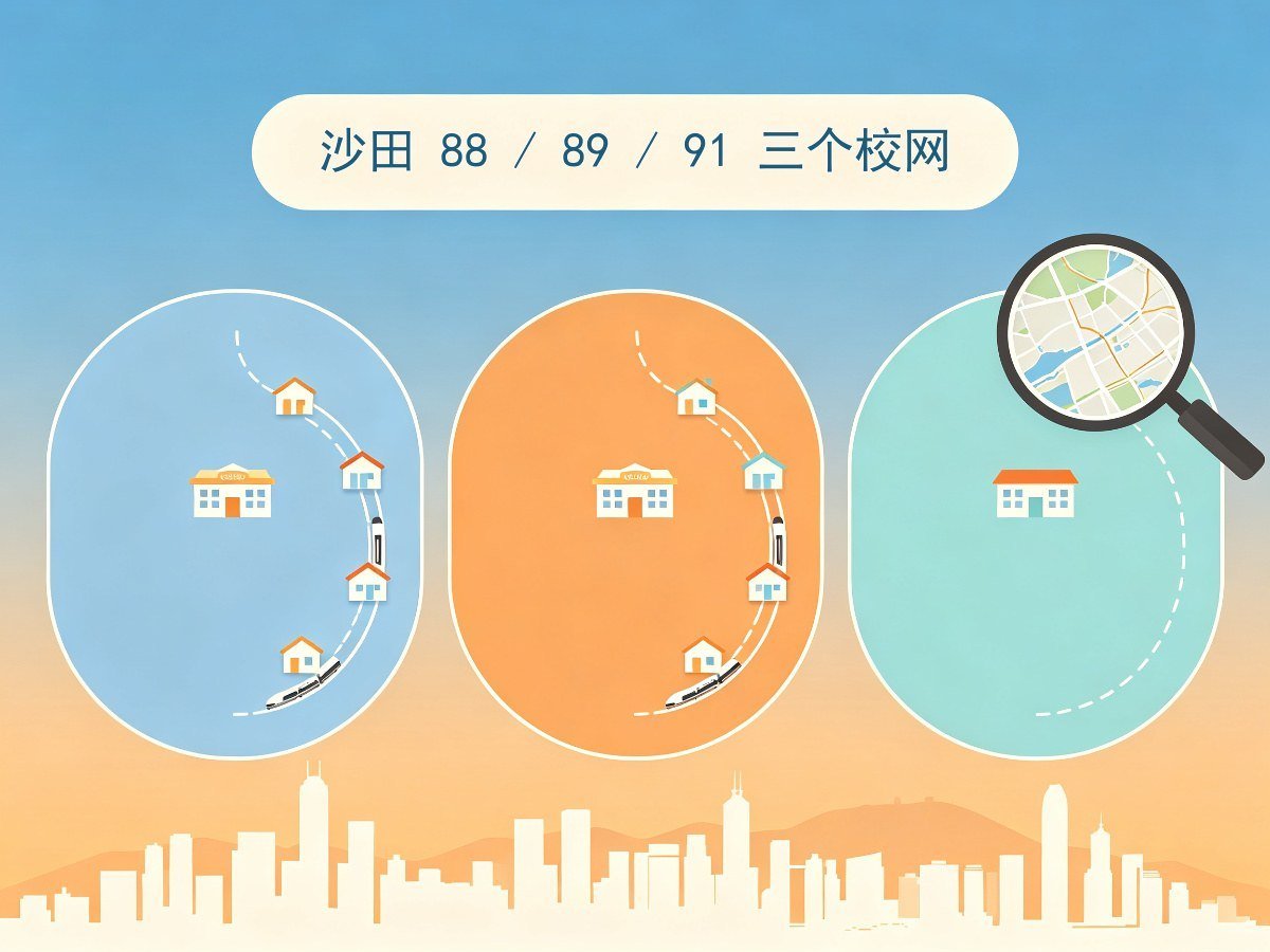 沙田88/89/91三个小一学校网分区示意