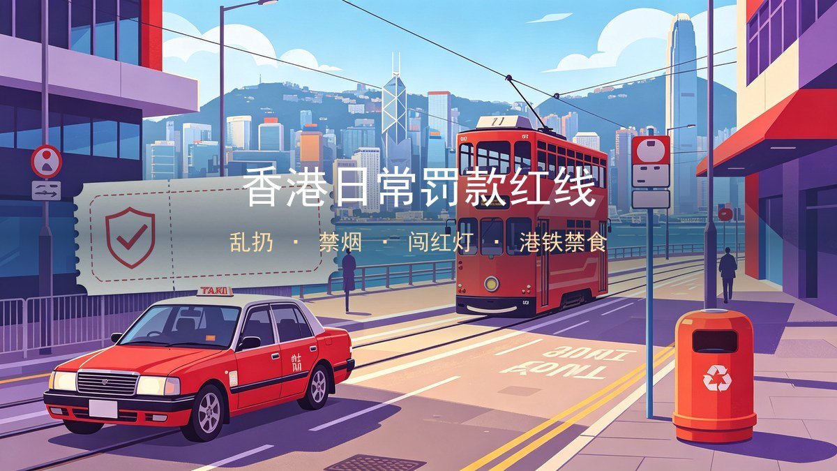 2026香港日常定额罚款全攻略｜乱抛垃圾$1500+禁烟吸烟$3000+闯红灯$2000+港铁禁食+收到罚单怎么办