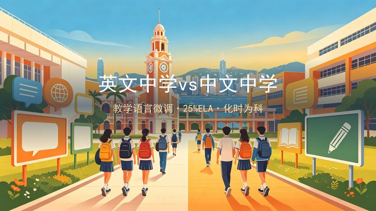 2026香港英文中学vs中文中学全攻略｜教学语言微调+25%ELA英语延展+化时为科+六年周期+家长怎么查