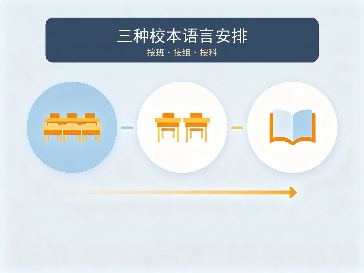香港中学教学语言按班按组按科三种安排信息图