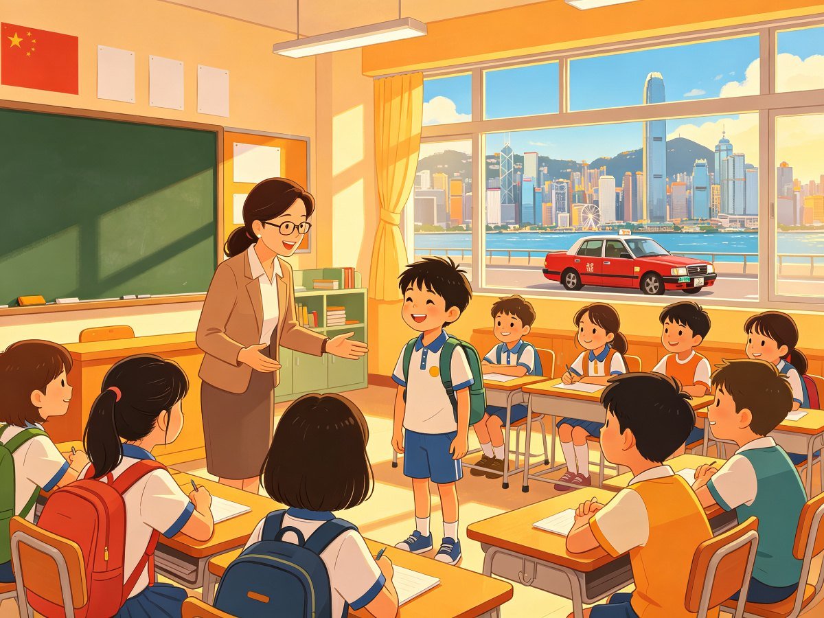 新来港学童在香港教室被老师同学欢迎 融入校园