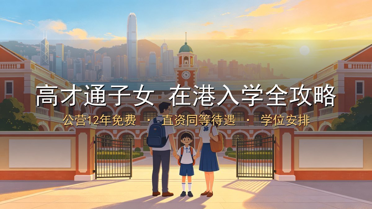 2026高才通/人才签子女来港入学全攻略｜公营12年免费+直资本地生待遇+学位安排+大学满2年新规