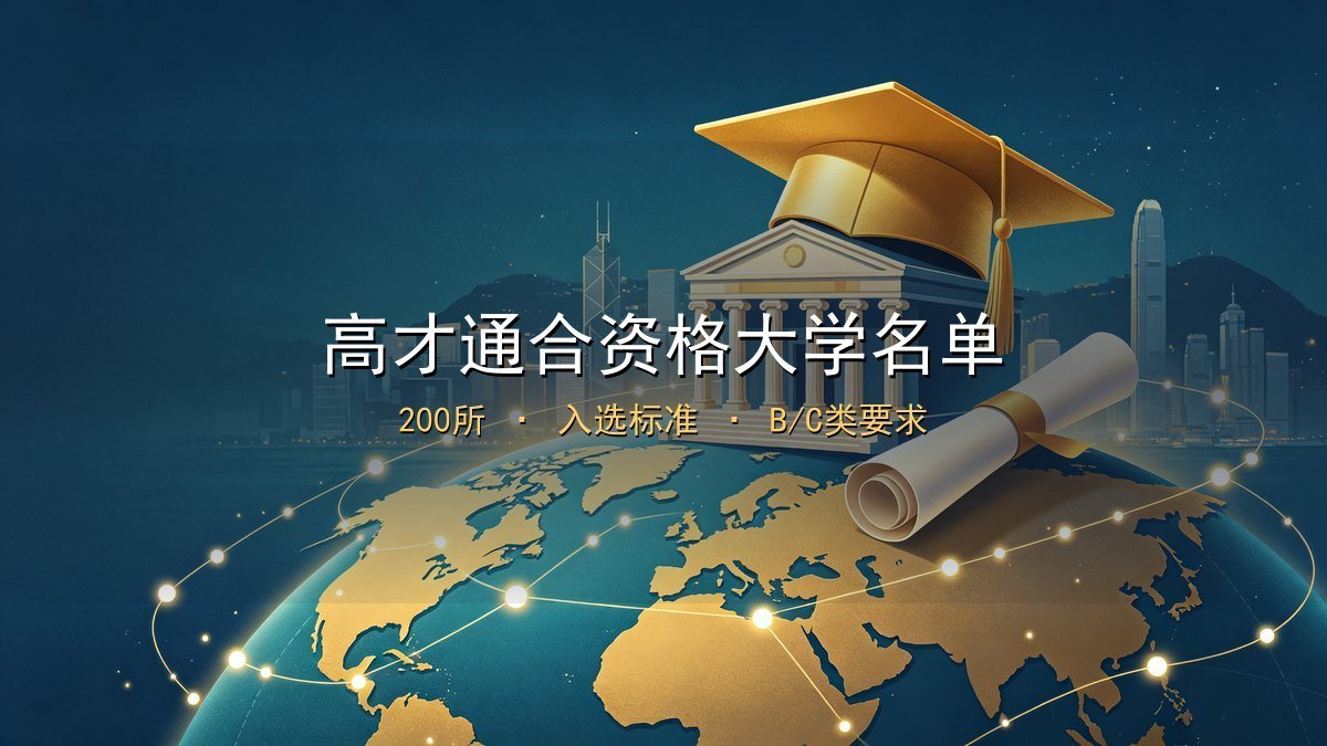 2026高才通合资格大学名单全攻略｜200所演变+四大排名入选标准+查询方法+B/C类毕业年限+不在名单怎么办