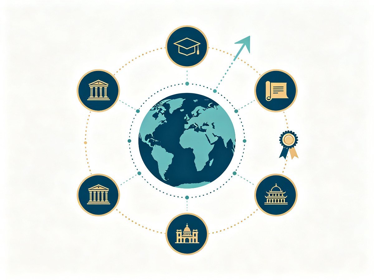 高才通合资格大学全球网络与排行榜入选信息图