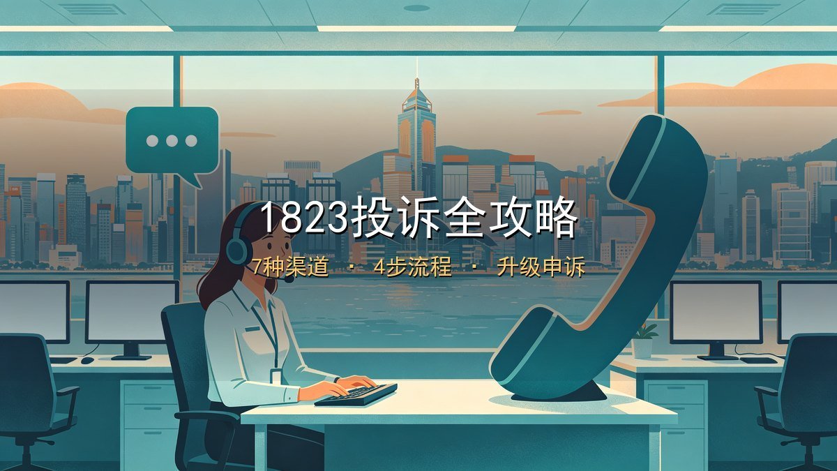 2026香港1823政府热线投诉全攻略｜7种渠道+网上表格/App拍照定位+4步流程+多久回复+个案追踪+申诉专员升级