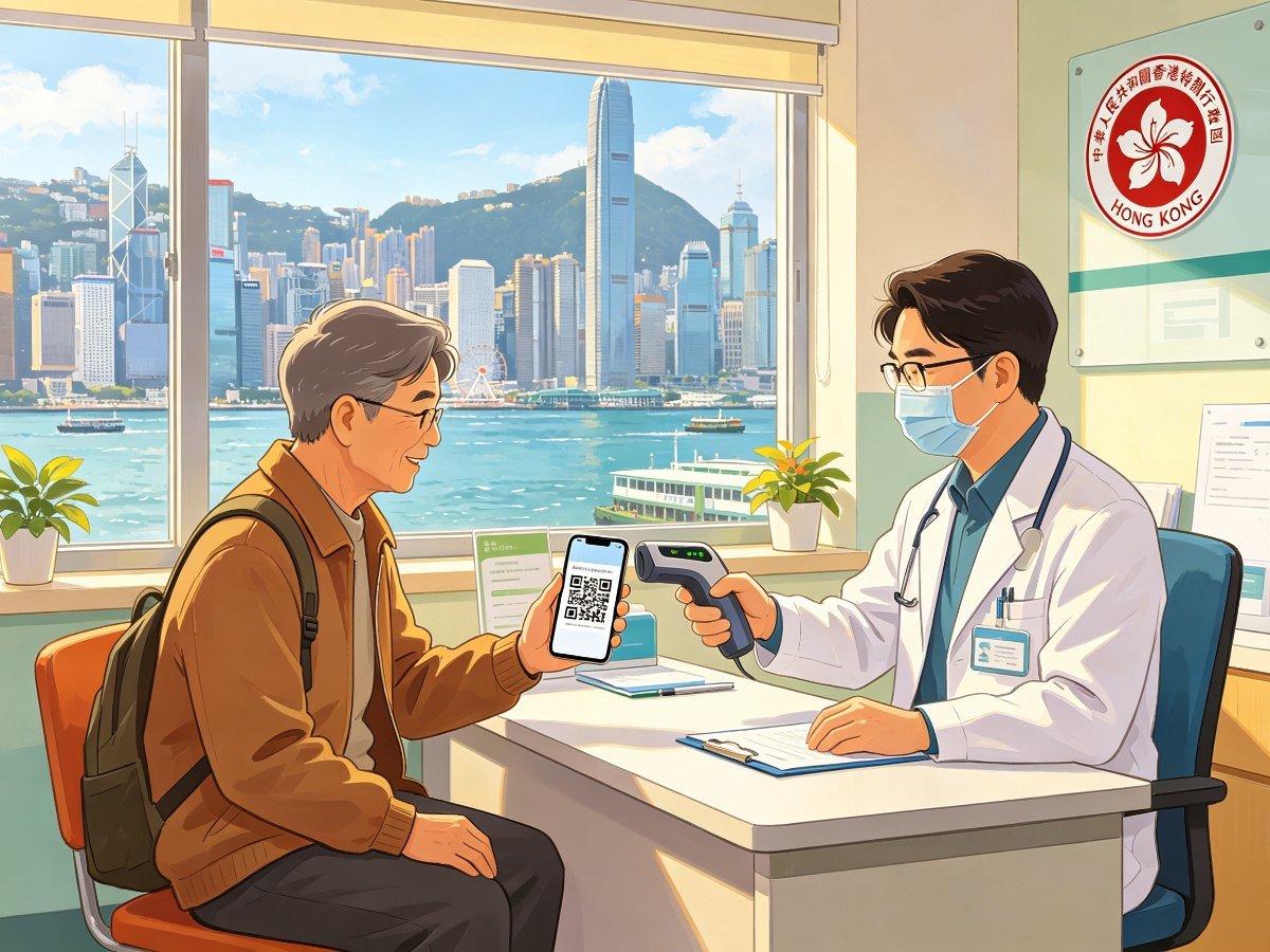跨境健康纪录QR code 内地指定医院医生扫码查看 香港医疗