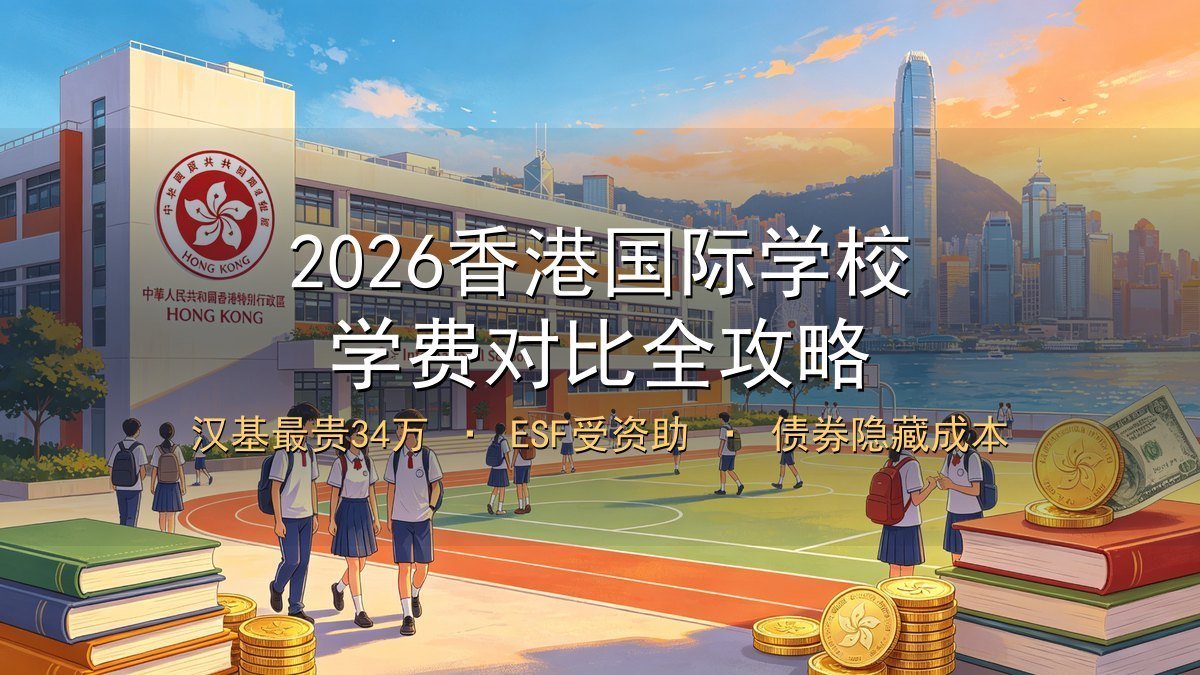 2026香港国际学校学费对比全攻略｜汉基最贵34万+ESF受资助+债券隐藏成本