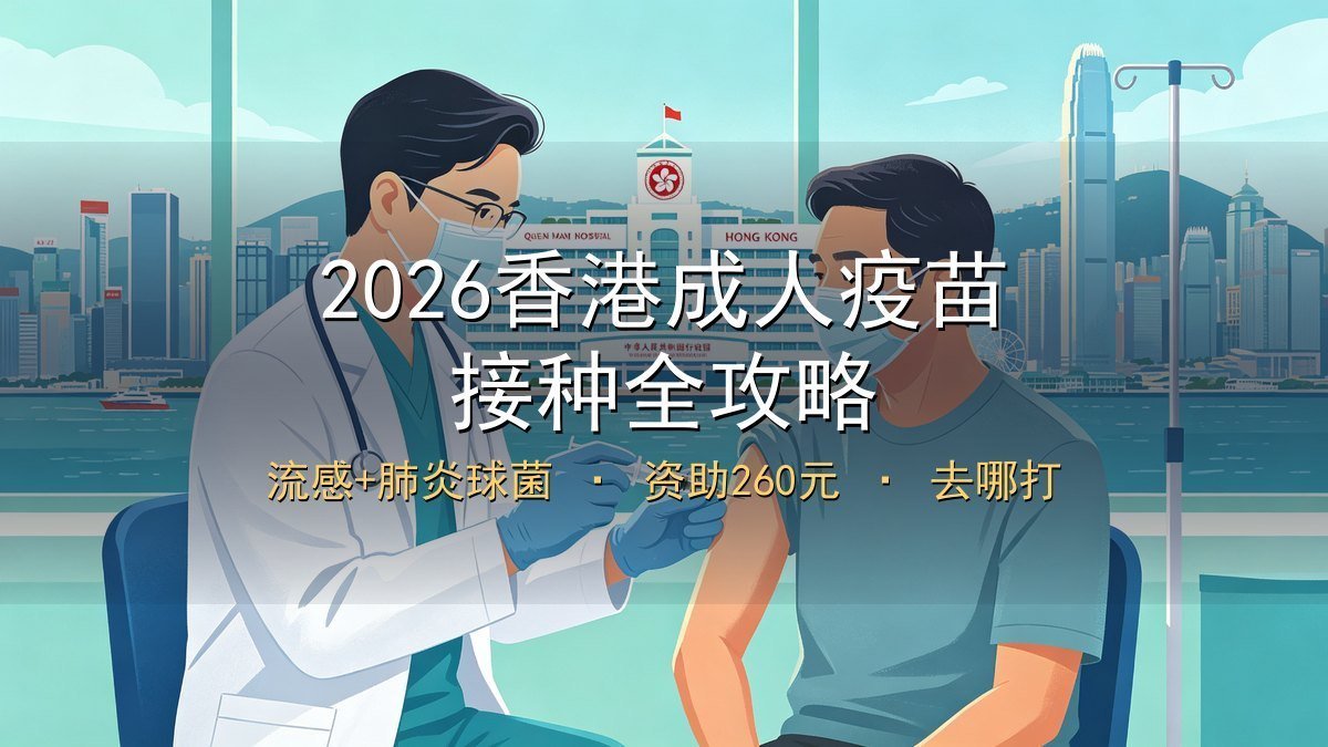 2026香港成人疫苗接种全攻略｜流感+肺炎球菌资助+HPV生蛇自费+去哪打