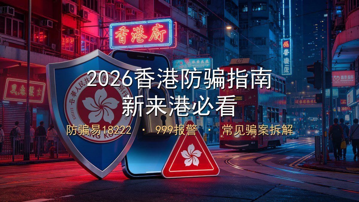 2026香港防骗指南新来港必看｜防骗易18222+常见骗案拆解+999报警
