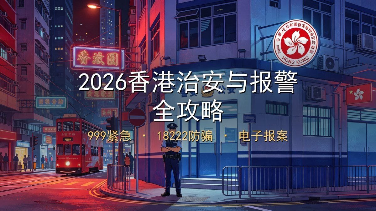 2026香港治安与报警全攻略｜999紧急+18222防骗+电子报案新来港避坑