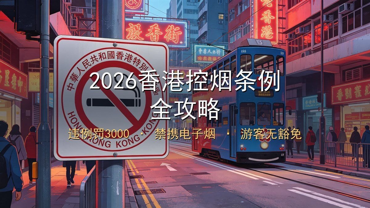 2026香港控烟条例全攻略｜违例罚3000+禁携电子烟+游客无豁免