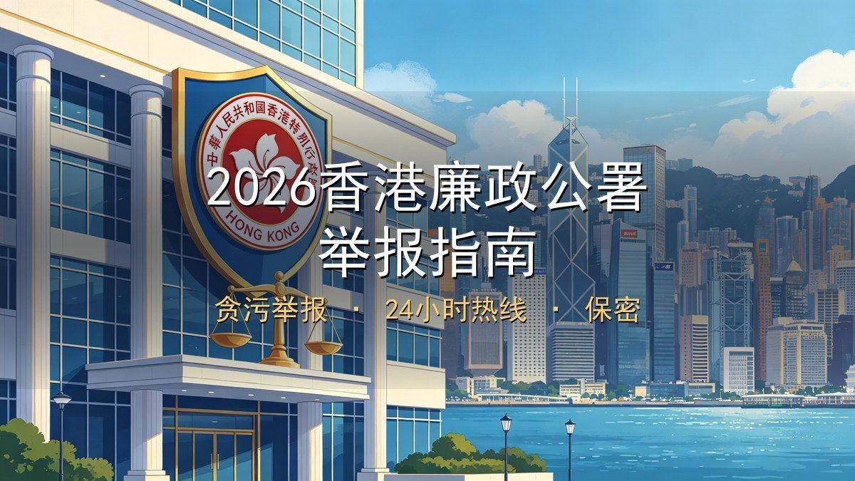 2026香港廉政公署举报指南｜贪污举报+24小时热线+保密