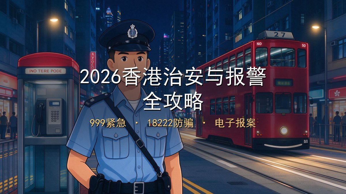 2026香港治安与报警全攻略｜999紧急+18222防骗+电子报案新来港避坑
