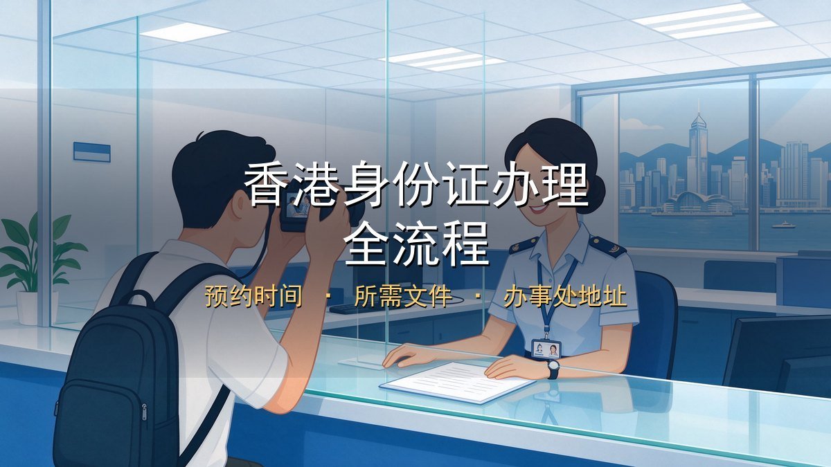 2026新来港第一步：香港身份证办理全流程｜预约时间+所需文件+办事处地址+常见问题
