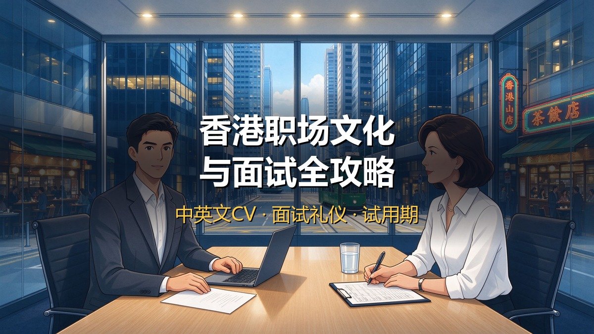 2026香港职场文化与面试技巧｜中英文CV+面试礼仪+试用期+港式职场潜规则+求职信