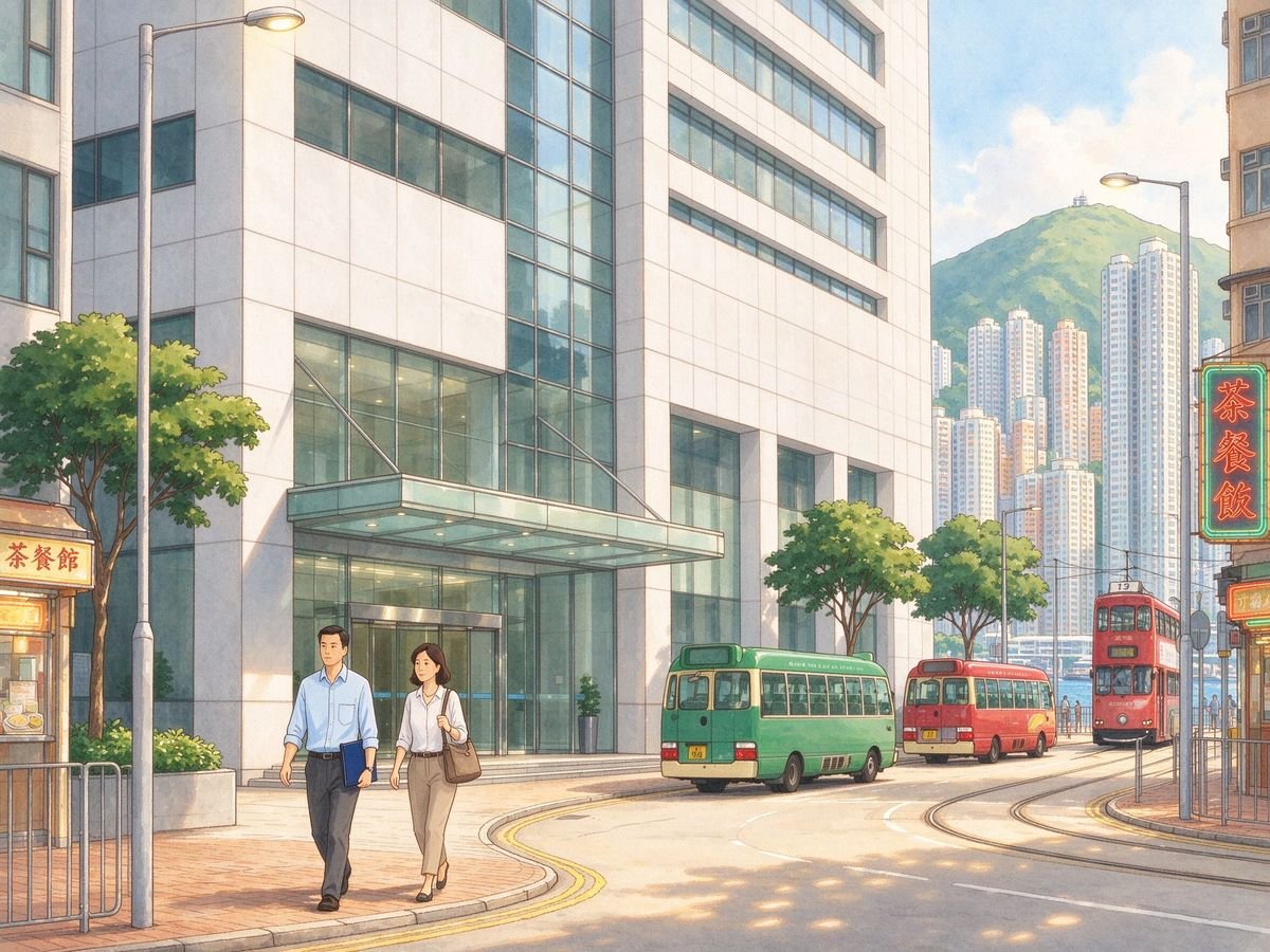 香港入境事务处总部大楼与将军澳街景