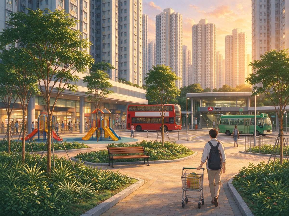 香港屋苑社区配套与通勤场景插图