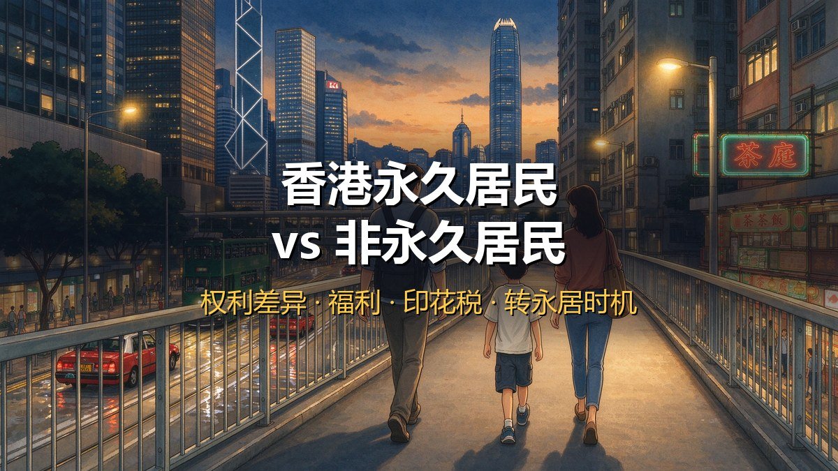 2026香港永久居民vs非永久居民｜权利差异+福利+购房印花税+投票权+公职+转永居时机