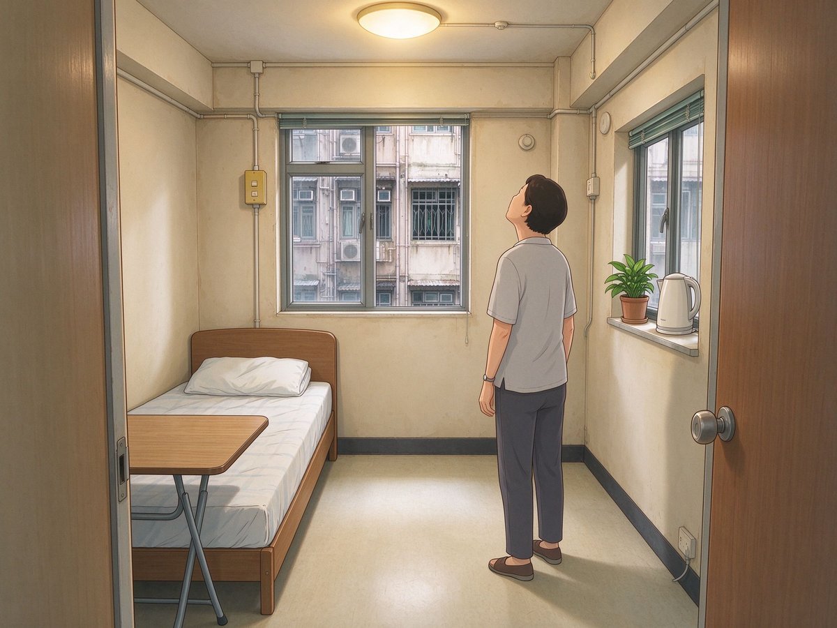 香港旧区分间单位看楼与签约场景插图