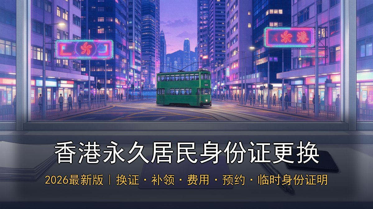 2026香港永久居民身份证更换｜智能身份证+换证流程+费用+预约+旧证处理+临时身份证明